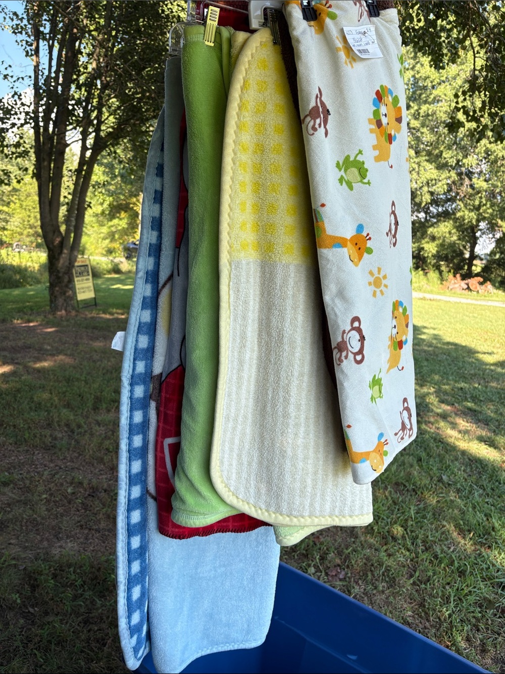 Kids Multicolor Animal Print. Set 5 blankets